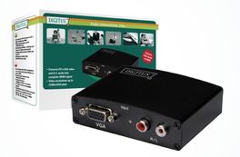 Adaptador Digitus de VGA a HDMI. Entrada señal VGA y audio de PC Salida HDMI