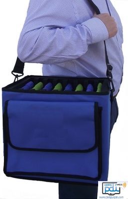 Bolsa con tapa (bagpad) para guardar de forma segura hasta 8 iPads o tabletas