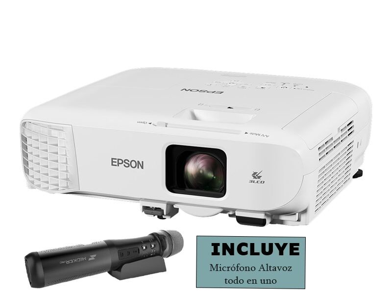 Vídeo Proyector Epson EB-E20, 3400 lúmenes. Resolución XGA, incluye  Microfono-Altavoz. Promoción válida hasta el 31 mayo 2021. - CAMPUSPDI -  Tecnologia e innovación para la formación