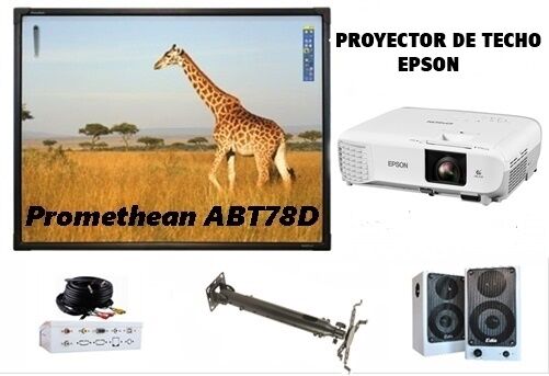 Pizarra Digital Interactiva Promethean AB10T78D de 78"  con Proyector Espson EB-E20 