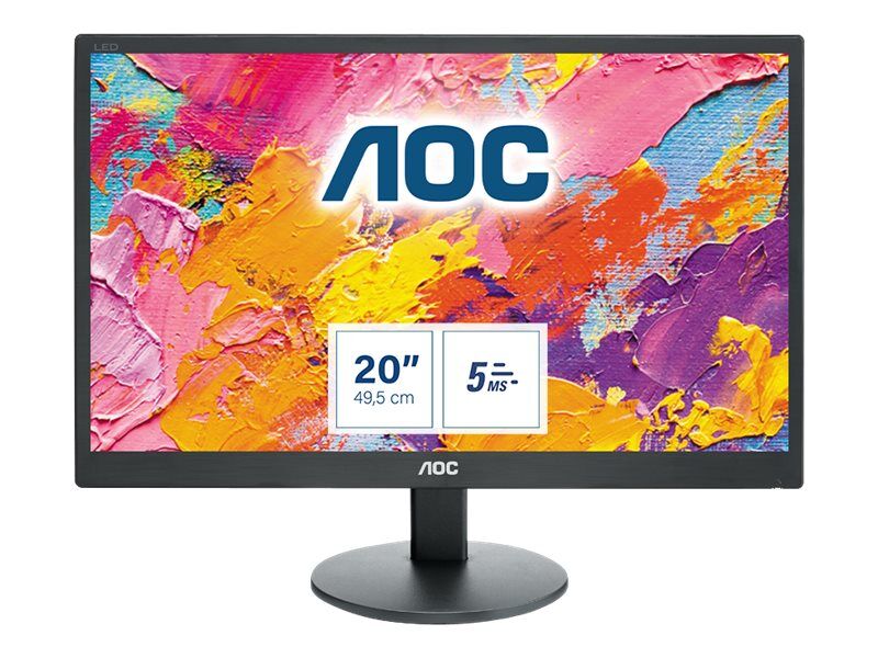 Monitor AOC E2070SWN Monitor LED 19.5 1600 x 900 @ 60 Hz TN 200 cd/m² 5 ms  VGA negro P/N E2070SWN - CAMPUSPDI - Tecnologia e innovación para la  formación